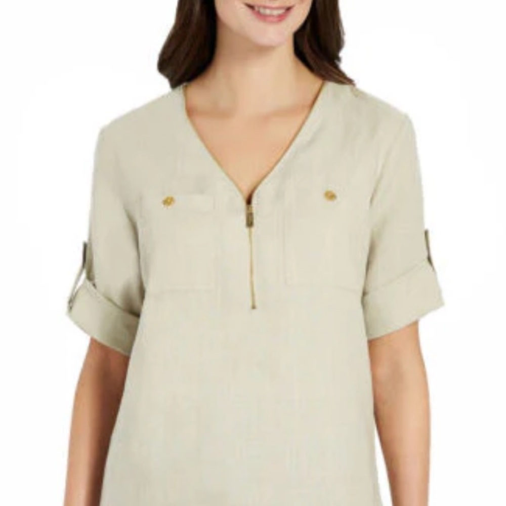 100% linen Ellen Tracy top